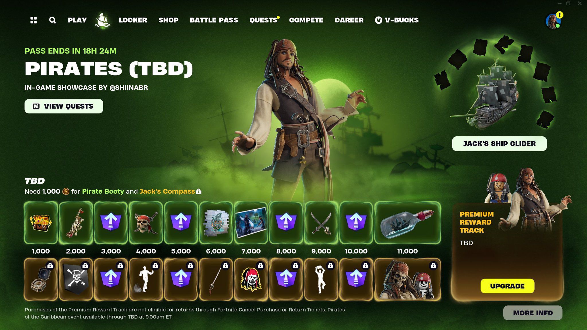 Fluch der Karibik Fortnite Gewinnspiel