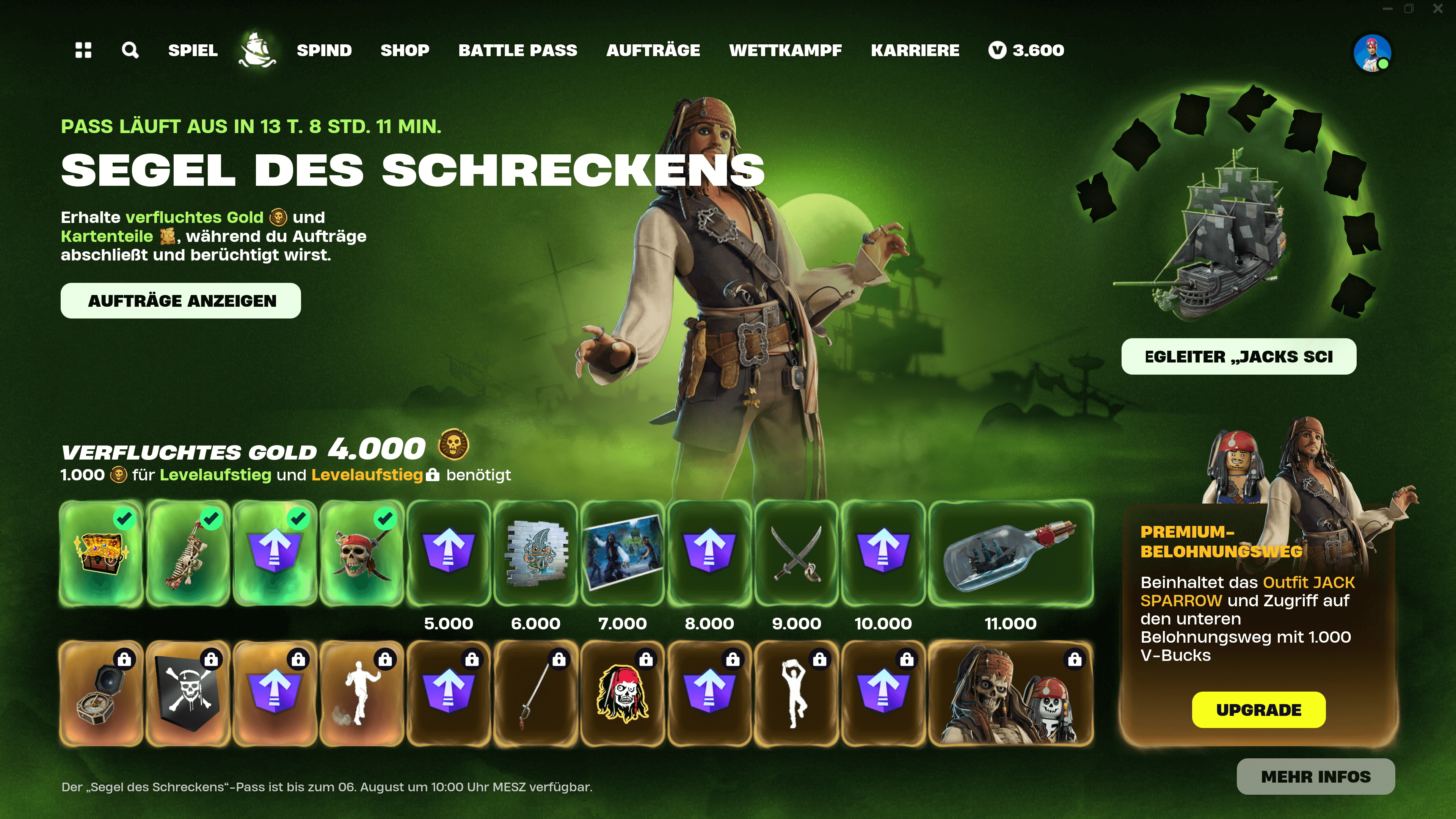 Fluch der Karibik Fortnite: Segel des Schreckens