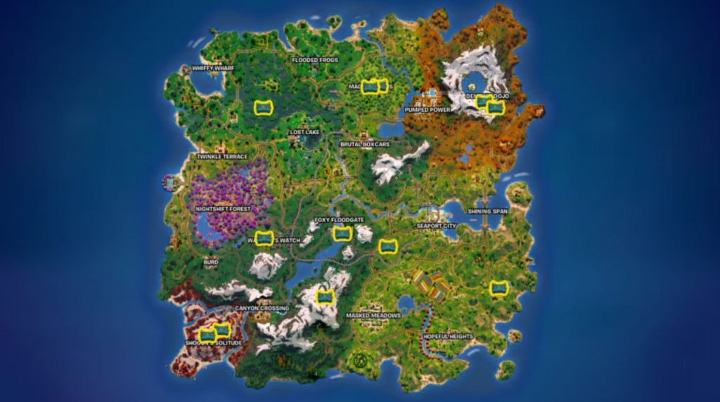 Fortnite Chapter 6 Season 1: Alle Elementartruhen und ihre Standorte